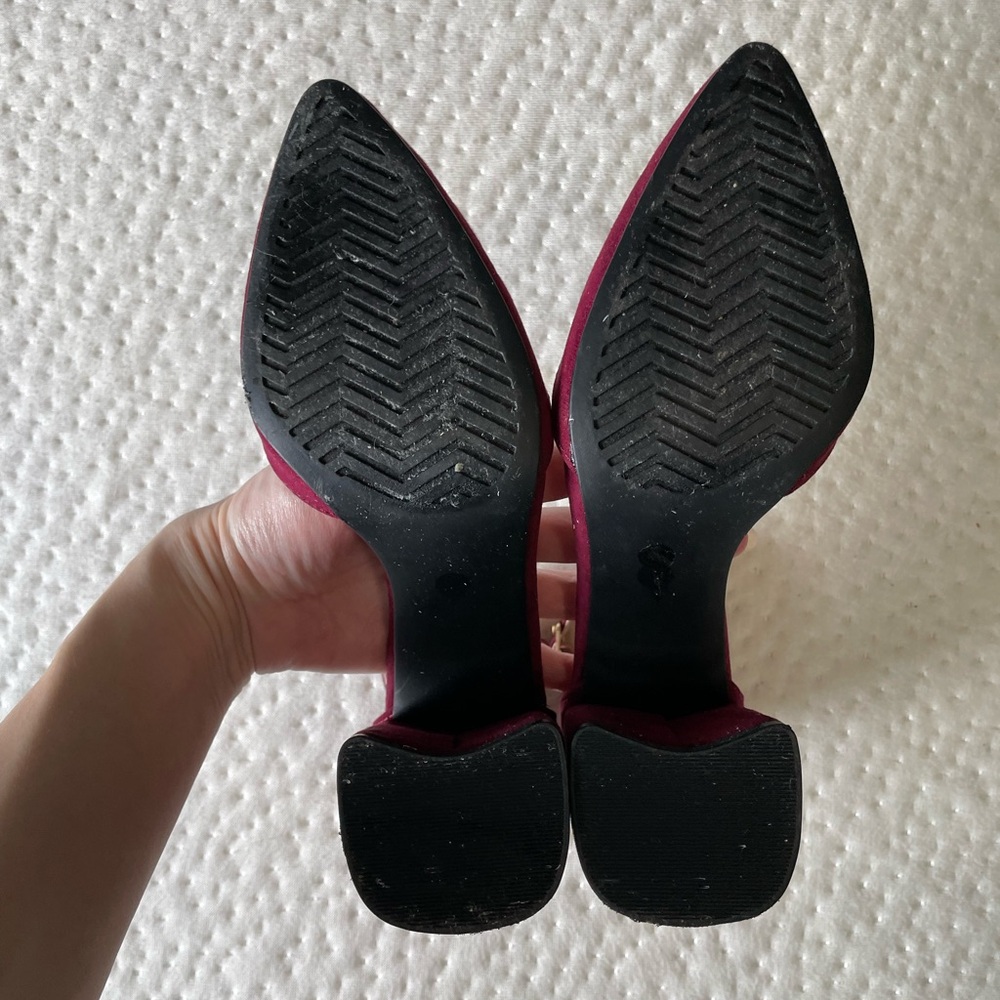 Lulus EllaRose Heels in Burgundy Suede - Picture 3 of 4